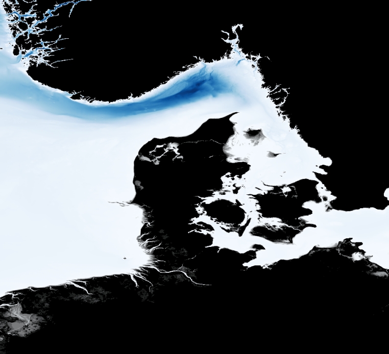 Map of the north sea area